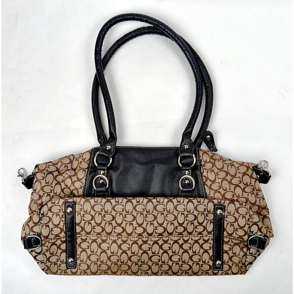 Guess Monogram Canvas Shoulder Bag - Picture 6 of 9